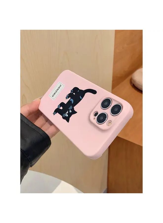 Pink Red Cat Letter iPhone 14 Pro Case Protective Cover - Image 3